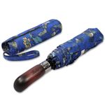 Balios Cobalt Blue Double Canopy Auto Open & Close Windproof Folding Umbrella