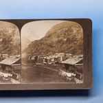 Zermatt Stereoview 3D C1900 Real Photo Switzerland Town View & Matterhorn