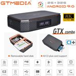8K Android TV Streaming Box DVB-T/T2 Sat Receiver WLAN Bluetooth CI+ HDD Player