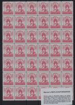 Sheet FORGERY - Werner's REPLICA - RYUKYU ISLANDS 1961, 2c Pale Red Unem. Insu.