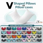V Pillows and V Pillowcases Cover Polycotton Neck Back Head Body Support 74x34cm