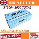 5*200=1000 ROLLO BLUE MICRO SLIM 5.5mm EMPTY CIGARETTE TUBES NEW PRODUCT ! ! !