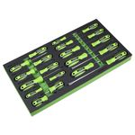 Sealey Siegen Screwdriver Set With Foam Storage Tool Tray 20 Pieces S01276