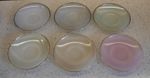 Vintage French Arcopal Opale 6 Saucers Pastel