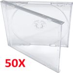 50 OFFICIAL Clear CD Case Replacement Case UK 10mm 1 Disc New SEALED ALBUMS