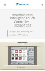 Daikin DCS601C51 D-BACS Intelligent Touch Controller VRV Centralised NEW Sealed