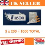 WINSTON BLUE 5 x 200 (1000)  EMPTY CIGARETTE FILTER TUBES BEST PRODUCT