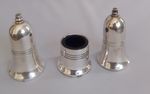 MAPPIN & WEBB Silver Plated EPNS Cruet Set - Salt, Pepper & Mustard Pot & Liner