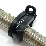 PTFE AN-6 6AN 11MM BLACK Braided Hose Pipe P CLAMP CLIP Fitting Adapter
