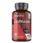 WeightWorld L Citrulline 3000mg 240 Capsules 2 Month Supply Vegan Formula