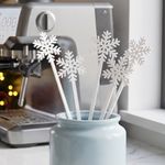 90 Pcs Christmas Stirrers, Hot Cocoa Coffee Stir Stick 6"