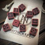 D6 Square Edge Dice Blood Soaked Red Aged Matte | Wargaming | D&D - 16mm