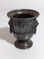 Viners of Sheffield Silver Plated Lion Head Ring Handle Urn Vase