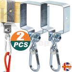 SWING HOOKS HANGERS SQUARE (PAIR) GALVANIZED IRON for 90mm diameter timber 200kg