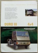 MOWAG DURO III 4x4 MILITARY TACTICAL VEHICLE Sales Specification Leaflet 2007