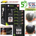 100/50Pcs DEXE Black Hair Shampoo 5 minutes Instant Dye Permanent Hair Colour