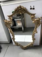 Vintage French Gilt Covered Wall Flower Mirror 