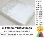 Clear Poly Bags Crafts Food Use 100 1000 *All Sizes* Cheapest Reusable Not Grip
