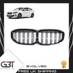 FOR BMW 1 SERIES TWIN BAR GRILLE GLOSS BLACK F40 2020+ NEW SHAPE GRILL DOUBLE UK