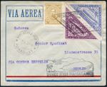 Zeppelin Paraguay 1932 1st SAF letter Asuncion Berlin Germany Si 141/1411
