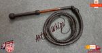 Premium Genuine Brown Leather Stock Whip 5 Feet 12 Plaits Adult Cowboy Bullwhip
