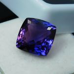 Extremely Rare Natural Purple Tanzanite 7 Ct Square Cushion CERTIFIED Gemstone