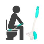 15'' Long Handled Bottom Toilet Self Wipe Aid Wiper Easy Tissue UK