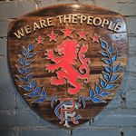 Inspired By Glasgow Rangers Oak Shield - Reclaimed Whisky Barrel Wall Art