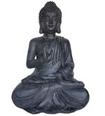 Large Stone Effect Sitting Buddha Garden Ornament Weatherproof Height 74cm 8kg