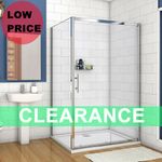 Bathroom Sliding Door Shower Enclosure Side Panel and Tray 5mm Glass Cubicle B8