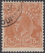 Australia 1930  5d  GV Head perf  13.5 x 12.5  SG 103a  fine used