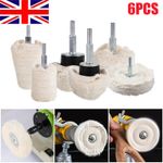 Polishing Buffing Pads Mop Wheel Buffer Pad Drill Kit for Car Polisher 6Pcs Set