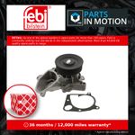 Water Pump fits BMW 330D 3.0D 04 to 13 Coolant 11517790135 11517790472 Febi New