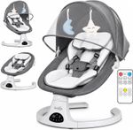 Baby Swing Chair Bouncer Electric 5 Speed Sway Remote Control Music Timer Toy Ba