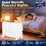 600W Infrared Heating Panel Indoor Radiant Wall Mount Heater with Switch - White