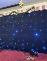 LEDJ Star Cloth Drape Lighting 6m x 3m Canopy Backdrop White LED IncStand