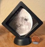Genuine Moon Rock, XL Lunar Meteorite Interactive Display w/ Authenticity Card