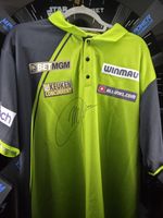 Matchworn Michael Van Gerwen MVG Signed Darts Shirt With Coa