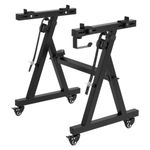 Heavy Duty Metal Z-Frame Adjustable Electronic Keyboard Stand Support With Wheel