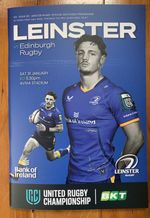 Leinster V Edinburgh URC Match Programme 31st January 2026