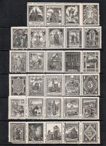 1890s/1900s Church Of Scotland Attendance/Reward Labels 6 Strips(1stamp missing)