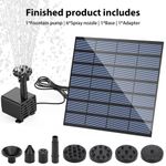 Solar Pond Pump Power Fountain Submersible Water Garden Pool Feature Kit Panel