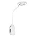 LED Clip On Magnifier Lamp Rechargeable Dimmable Flexible Gooseneck Light