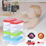 Baby Food Storage Containers 250ml Leakproof Freezer Safe BPA Free Plastic Pots