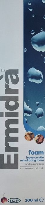 2 X 200ml Ermidra Leave-On Cleansing Foam for Dogs & Cats, Skin Cleansing Foam