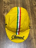 Vintage Clement Yellow "Italian Stripes" Cycling Cap