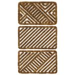 JVL Boston Natural Coir Steel Scraper Entrance Door Mat, 39 x 59cm