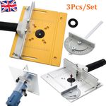 Router Table Insert Plate Aluminum Electric Wood Milling Flip Board Miter Guide