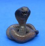 Japanese wood vintage Victorian Meiji Period oriental antique cobra netsuke
