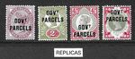 GB:  Victoria: 1891-1900: 'GOVERNMENT PARCELS' SET: REPLICAS